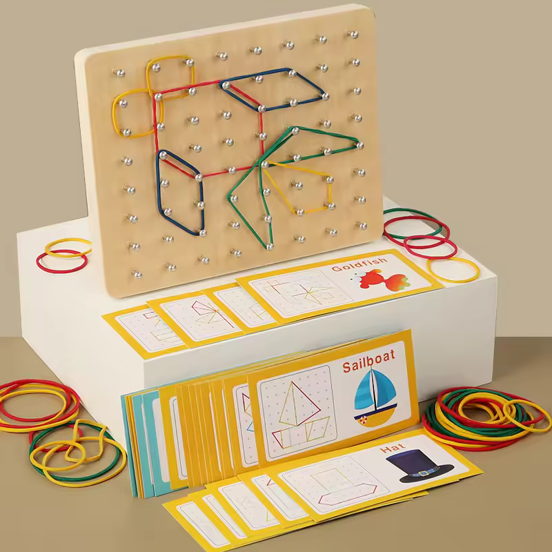 Kid Geoboard Wooden Montessori Toy