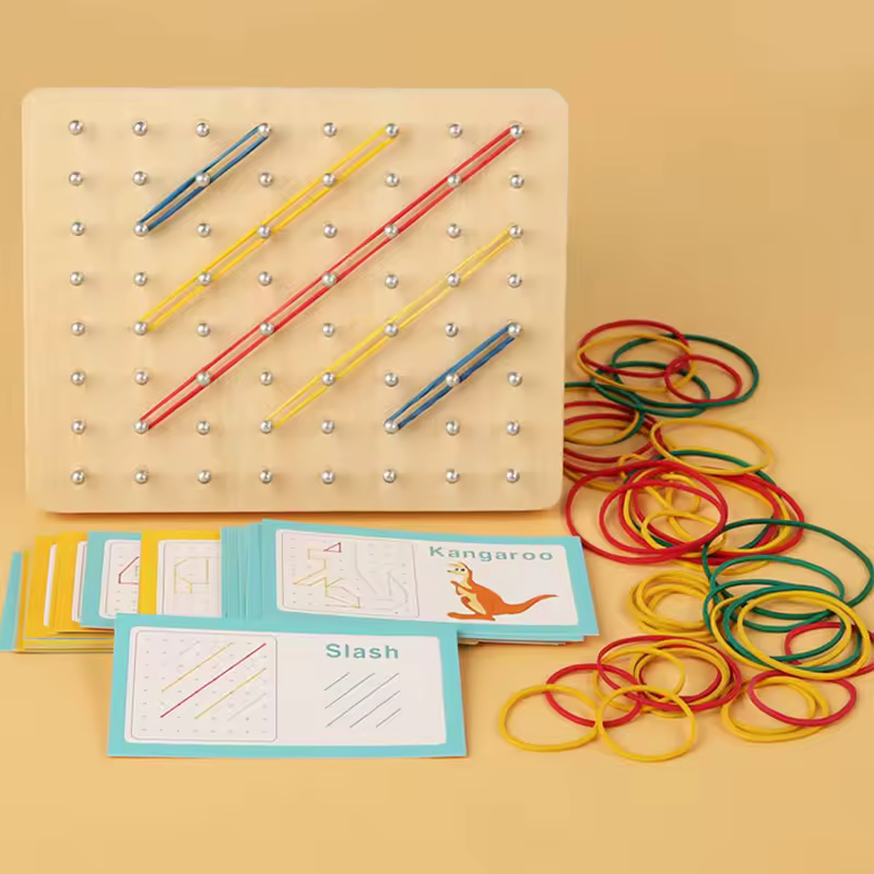 Kid Geoboard Wooden Montessori Toy