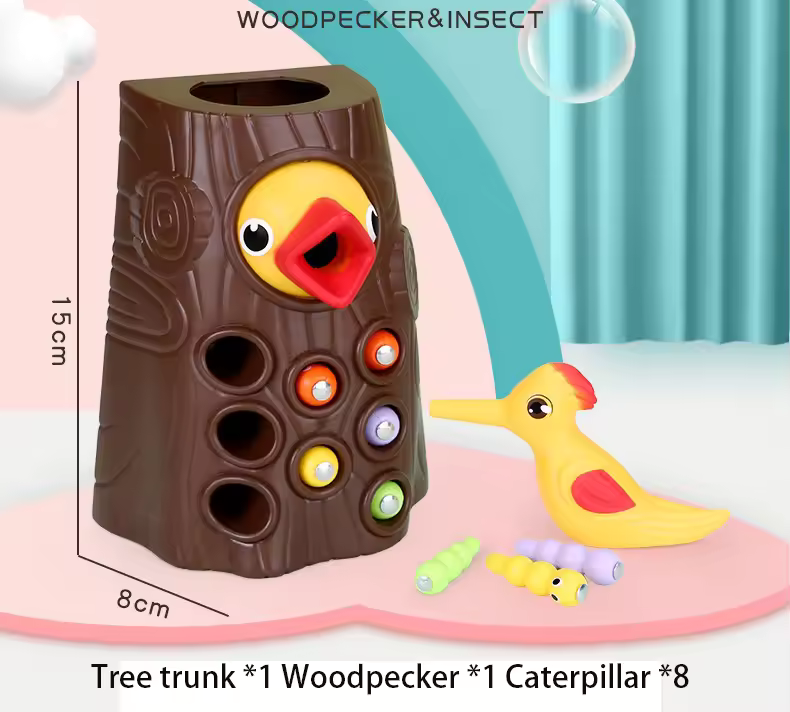 Montessori Magnetic Woodpecker Toy