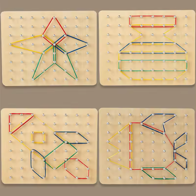 Kid Geoboard Wooden Montessori Toy