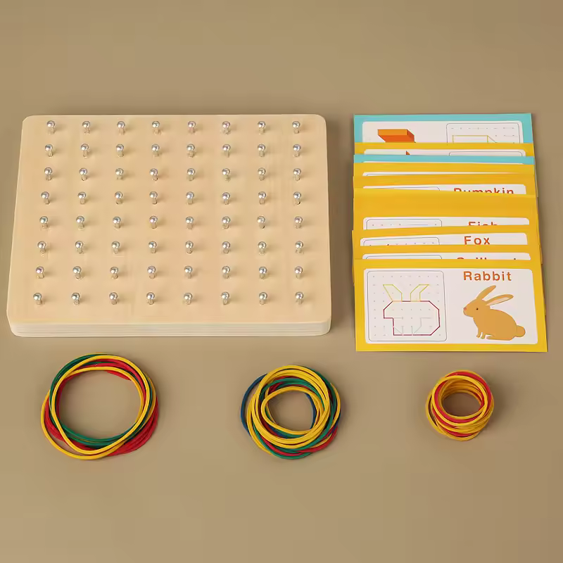 Kid Geoboard Wooden Montessori Toy